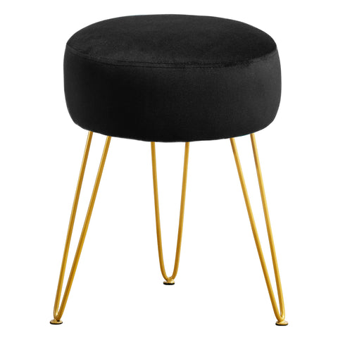 LUE BONA vanity stool round ottoman for makeup areas, space-saving seating.