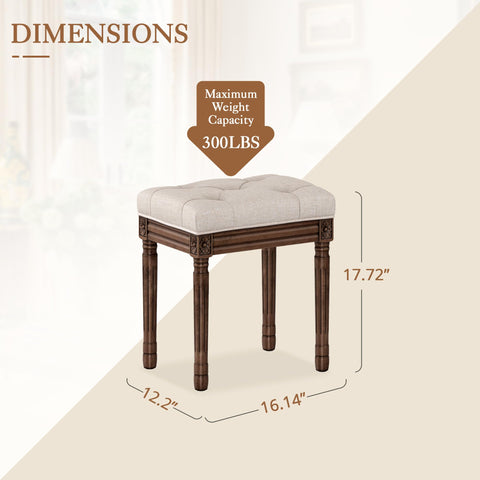LUE BONA assembly-friendly ottoman is easy to place in small rooms