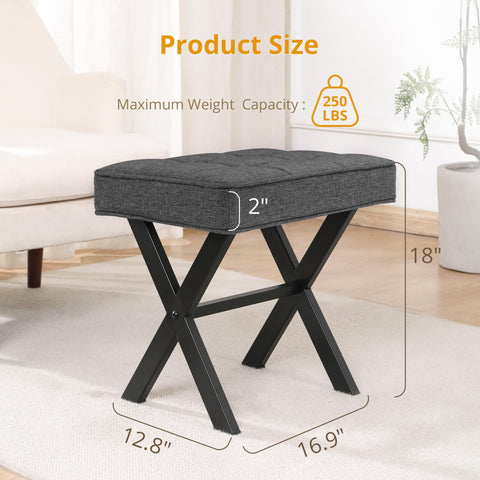 LUE BONA vanity stool supports up to 250 pounds