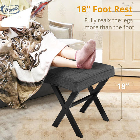LUE BONA vanity stool padded seat for comfortable makeup sessions
