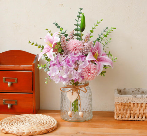 LUEUR long-lasting color in a durable artificial flower display.