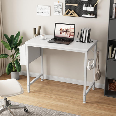 Lufeiya desk side view highlighting sturdy brackets for stability