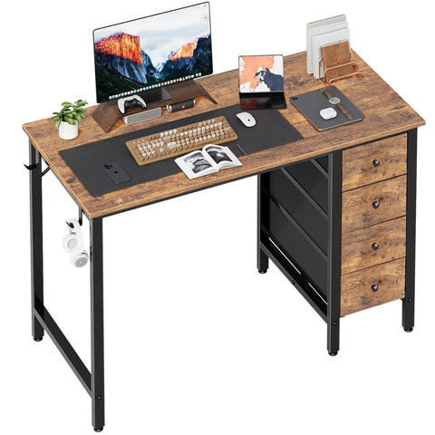 Lufeiya 47 inch desk with four drawers for organized study
