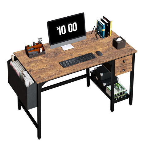 Lufeiya desk front view shows space-saving design with drawers for small-room organization
