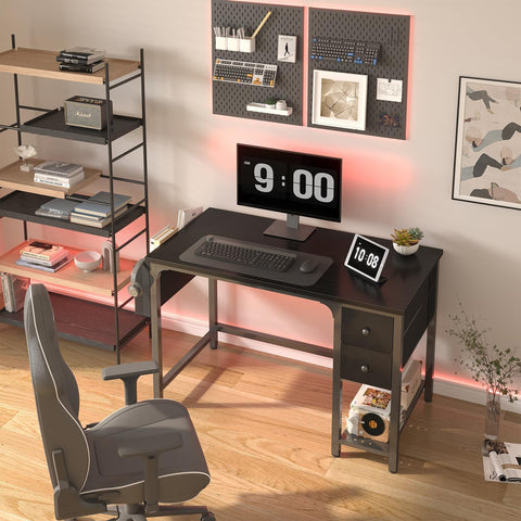 Lufeiya 40-inch desk demonstrates space-saving design for compact rooms.