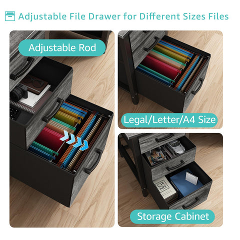 Lufeiya desk assembly instructions and hardware shown