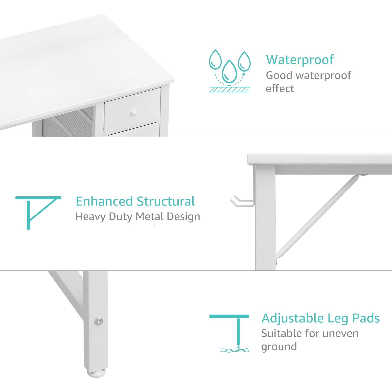 Lufeiya desk easy to assemble with included tools.