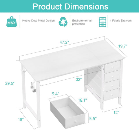Lufeiya desk shows left-side drawer configuration for flexible setup.