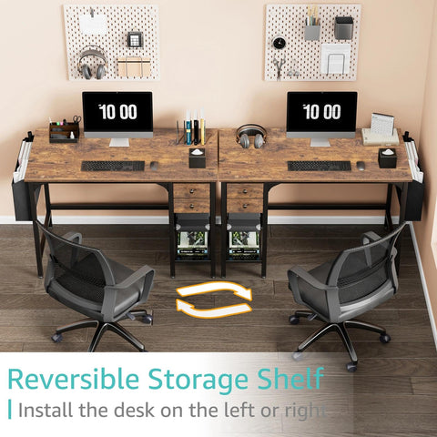 Lufeiya desk left-right installation option demonstrates flexible placement for your room