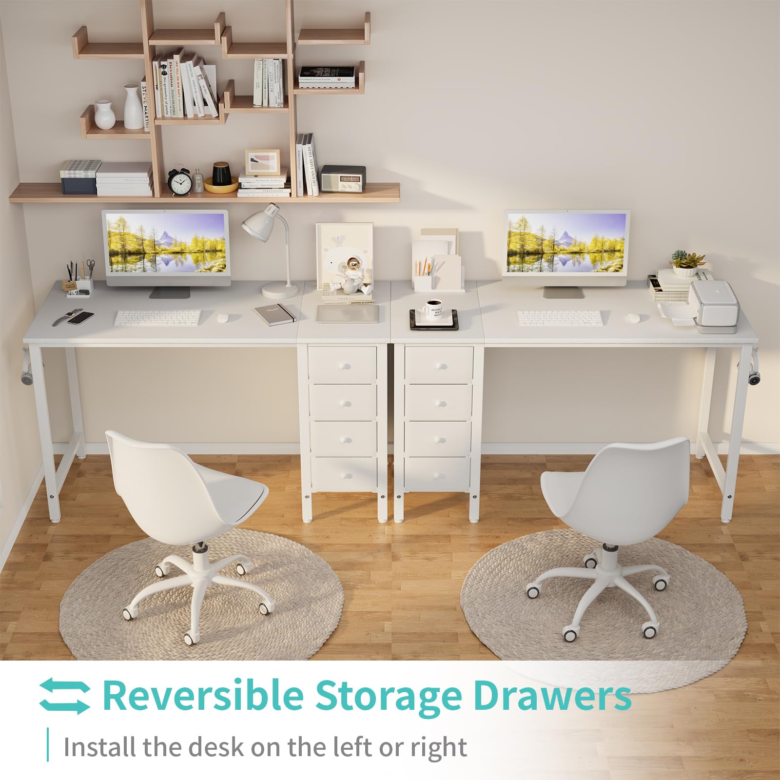 Lufeiya desk with right-side drawer option supports customization.