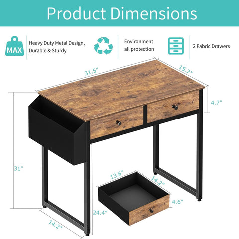 Lufeiya desk with steel brackets for stable daily use