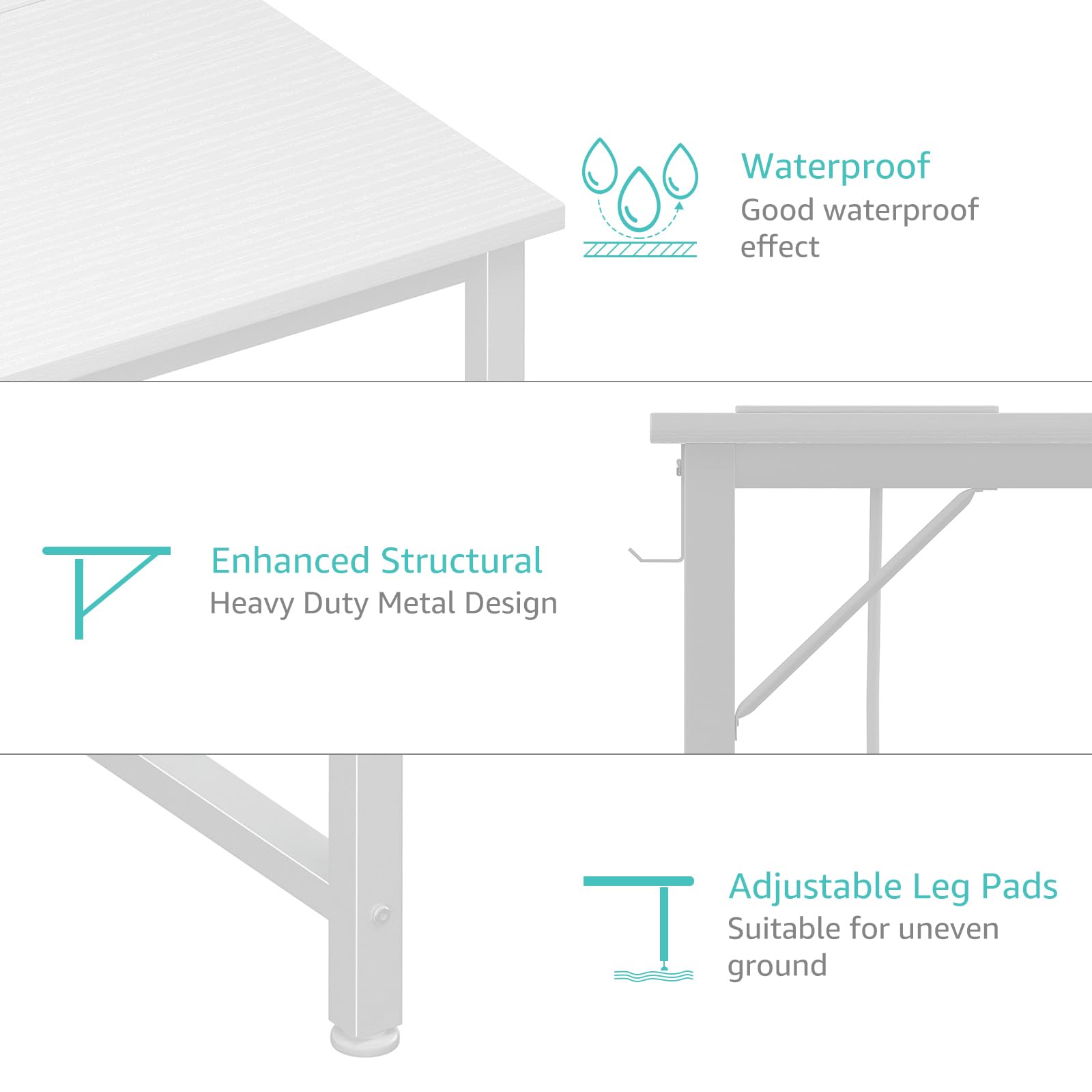 Lufeiya white home office desk for versatile workspace