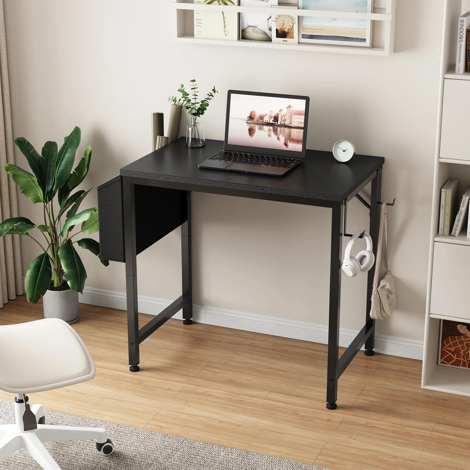 Lufeiya small desk with a clean, modern design that matches any decor.
