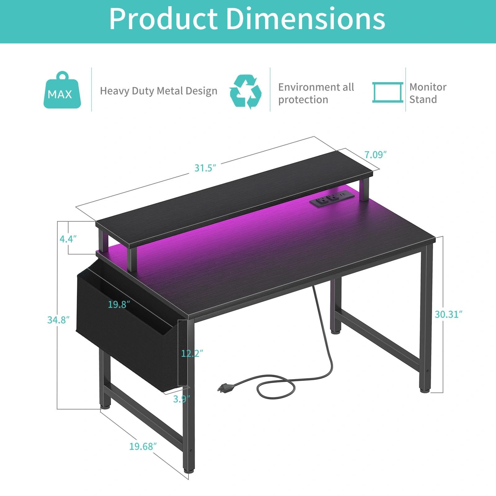 Lufeiya desk surface is scratch-resistant and waterproof for daily use