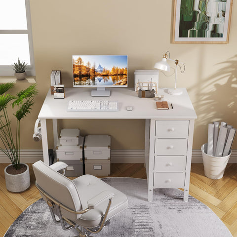 Lufeiya desk side view highlighting sturdy frame for stable daily use