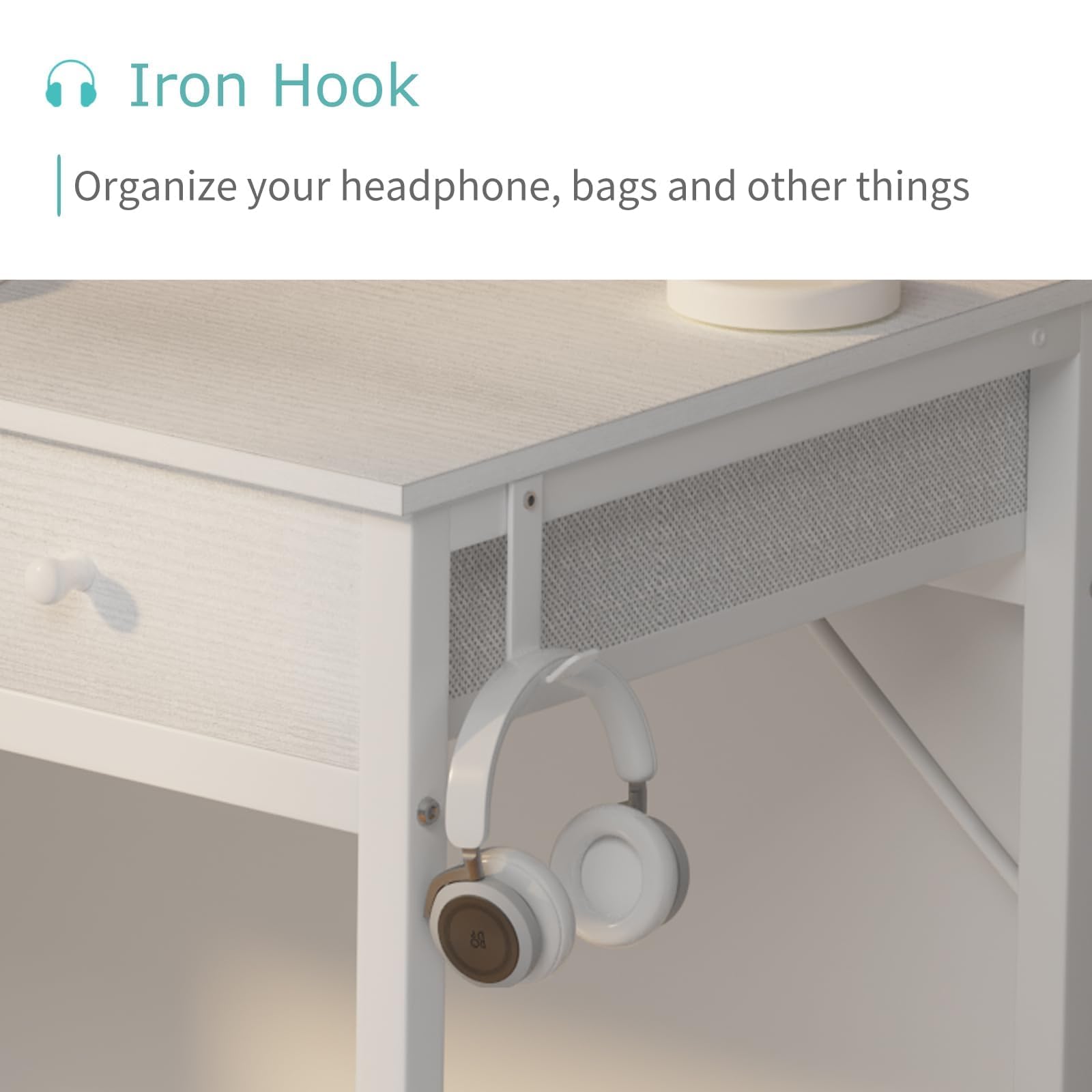 Versatile use as study desk or vanity in bedrooms or small rooms.