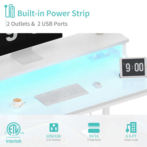 Lufeiya white desk includes assembly tools for quick setup