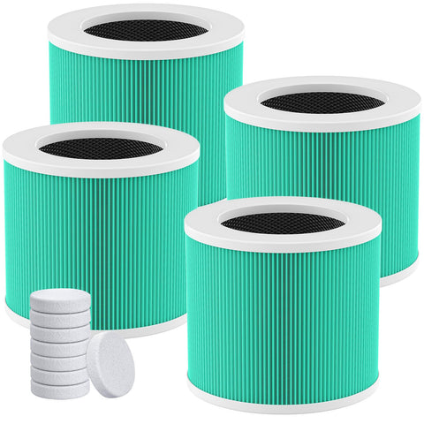 LUFFYLIVE HY1800 replacement filter front view, four-pack for large rooms