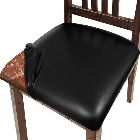 Lufyzora PU leather dining chair seat cover set 4 protects chairs and cleans easily.