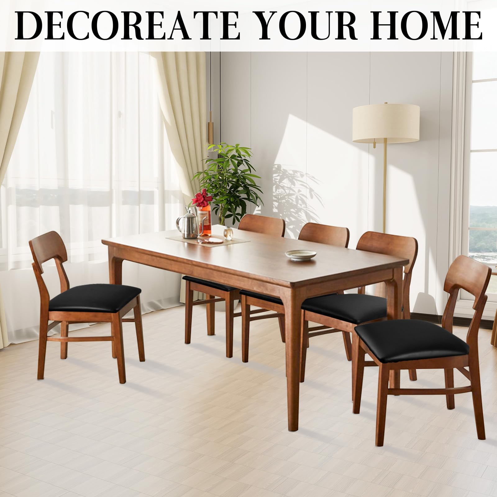 Lufyzora waterproof dining chair covers protect chairs from spills and stains.