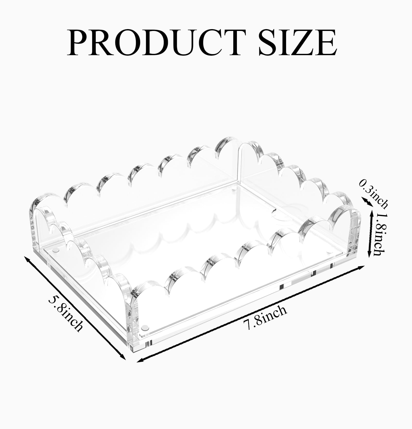 LUGUNU scalloped tray with magnetic mat showcases artwork with easy swaps.