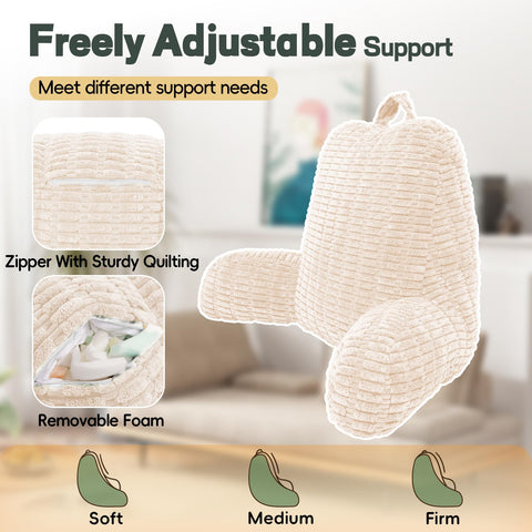 LUISOF adjustable fill with bottom zipper for customizable firmness.