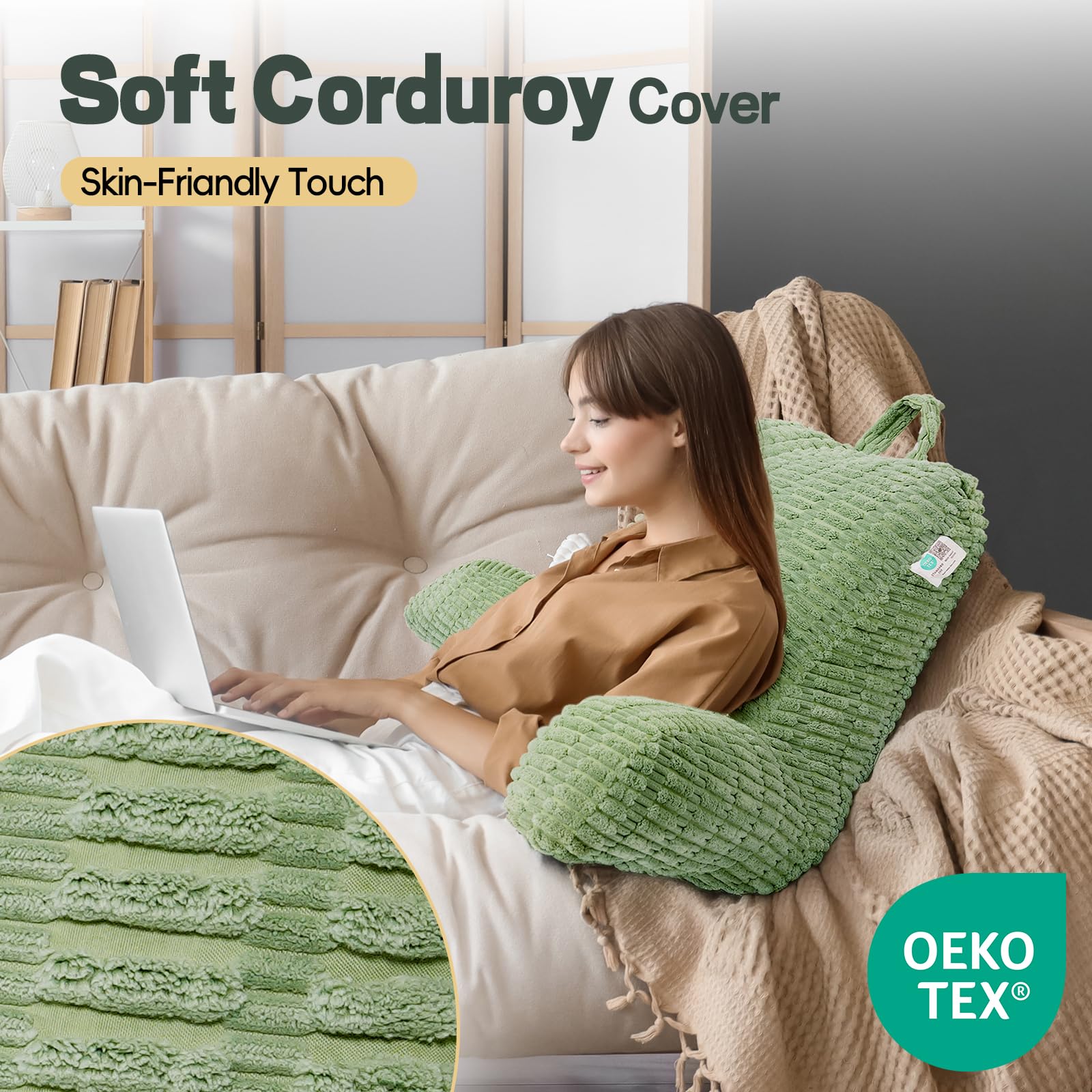 LUISOF corduroy cover feels soft and durable for everyday use.