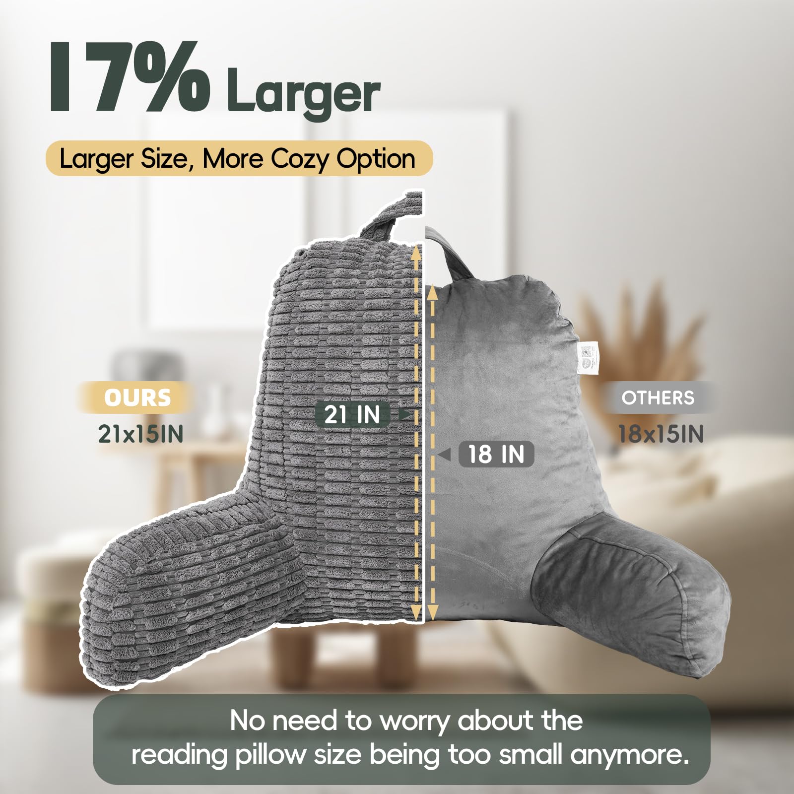 LUISOF corduroy cover provides durable, cozy texture for daily use.