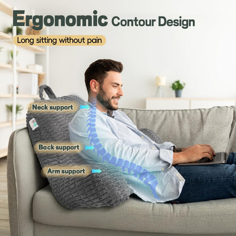 LUISOF ergonomic-arm-rest design delivers elbow-to-forearm support during reading.
