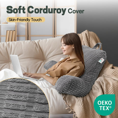 LUISOF portable bed chair pillow with handle travels easily between rooms.