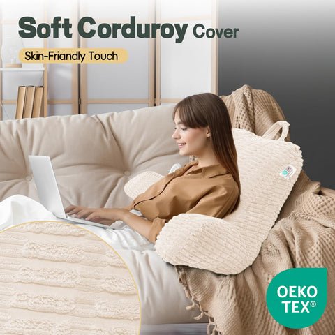 LUISOF portable bed pillow with handle for easy moving.
