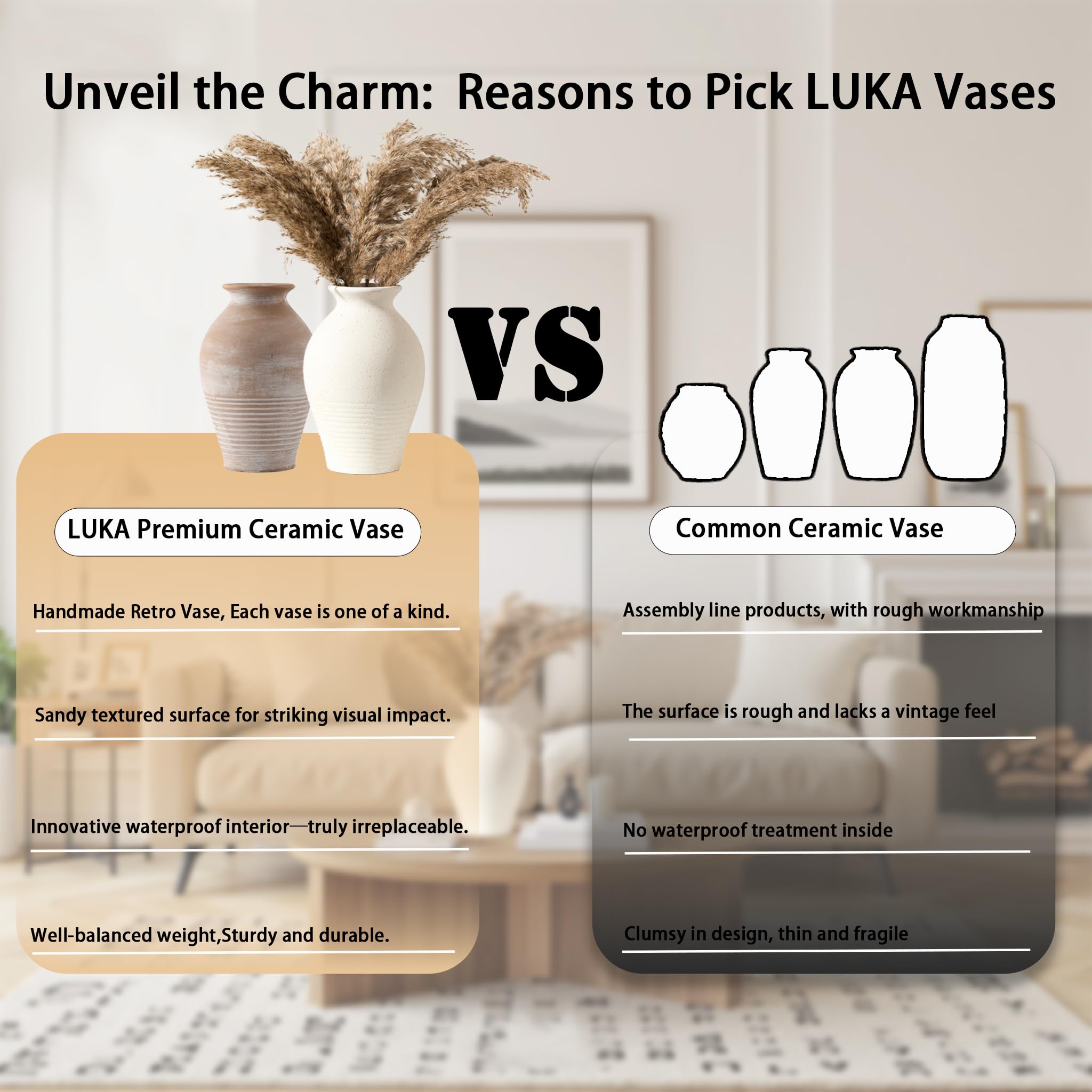 LUKA entryway table vase creates inviting first impression