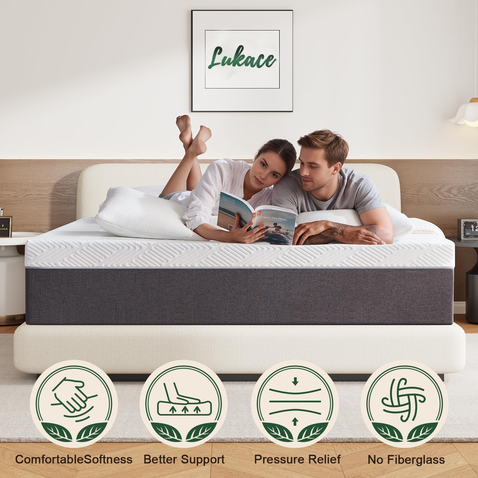 Cooling gel memory foam mattress provides pressure relief