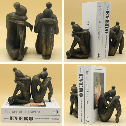 Lukitas abstract female sculpture bookend adds artistic flair while stabilizing books.