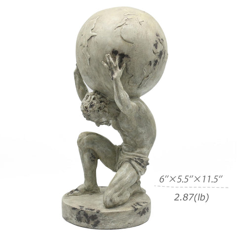 Lukitas Atlas holding the Earth statue showcases a finely rendered globe detail.