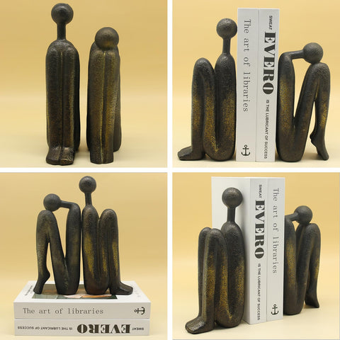 Lukitas resin bookend base featuring anti-slip design for stable shelving.