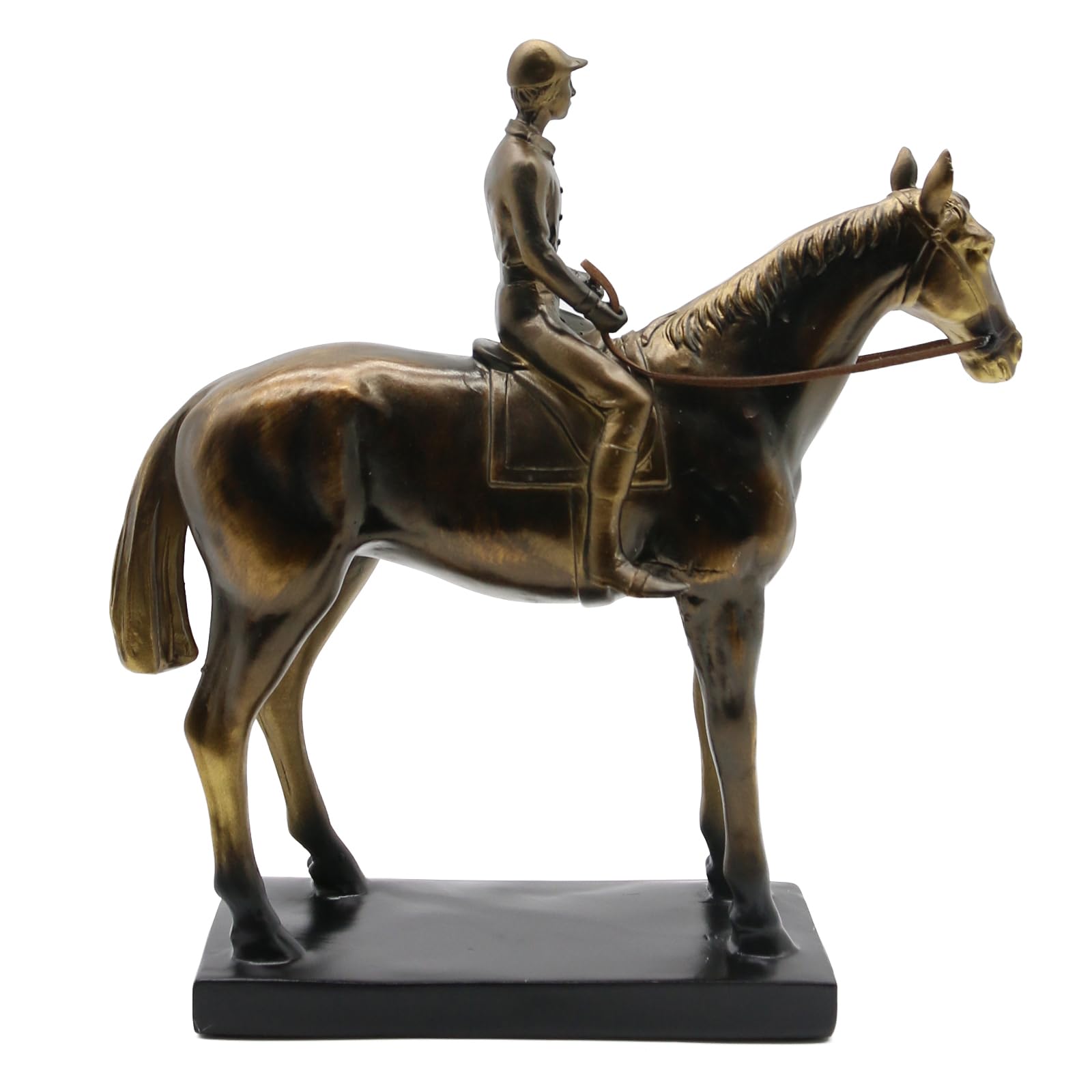 Lukitas equestrian sculpture, elegant shelf or desk display.