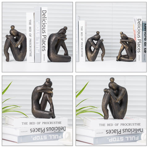 Lukitas resin bookend with non-slip base for sturdy desk organization.