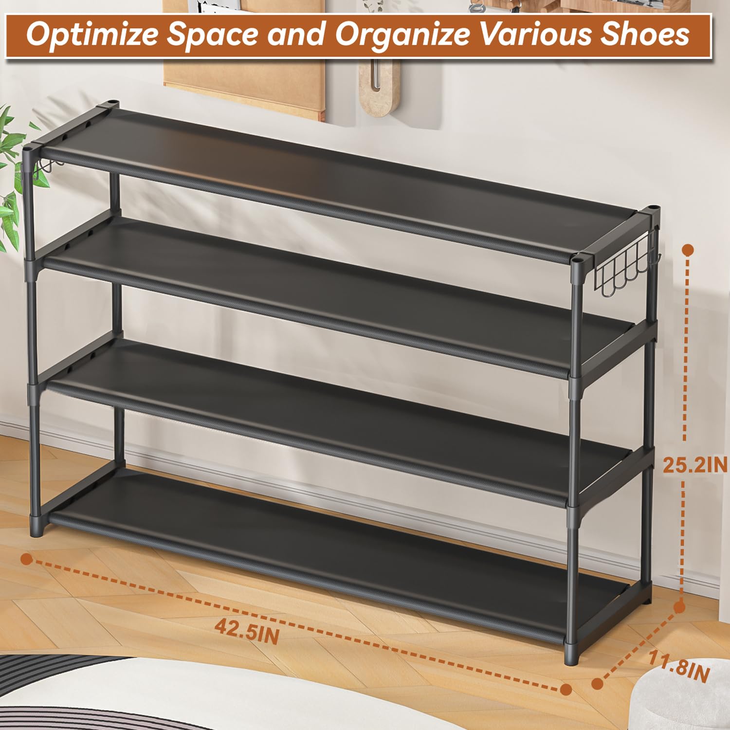 LUKYTOWER includes two hooks, offering versatile wall or entryway use