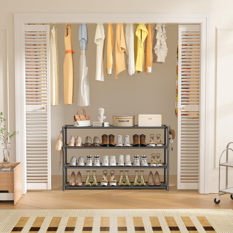 LUKYTOWER entryway organization saves hallway clutter with tidy footwear storage