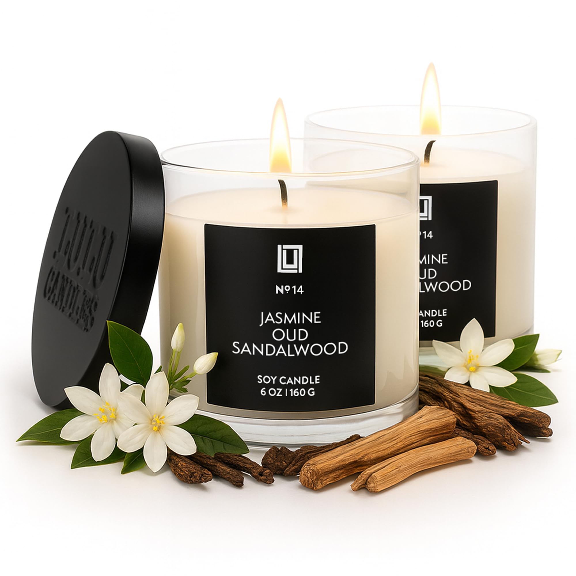 Lulu Candles burning wick glow demonstrates warm ambience and steady burn