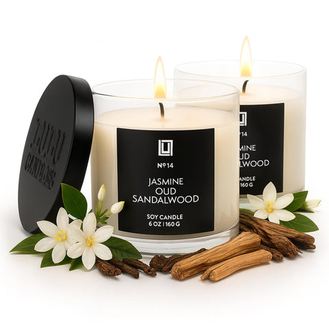 Lulu Candles burning wick glow demonstrates warm ambience and steady burn