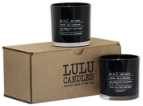 Lulu Candles gift-ready packaging; ideal present for birthdays and special occasions.