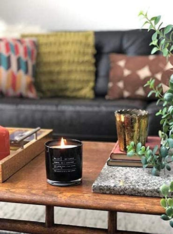 Lulu Candles hand-poured in the USA 9oz jar candle; showcases craft and quality.