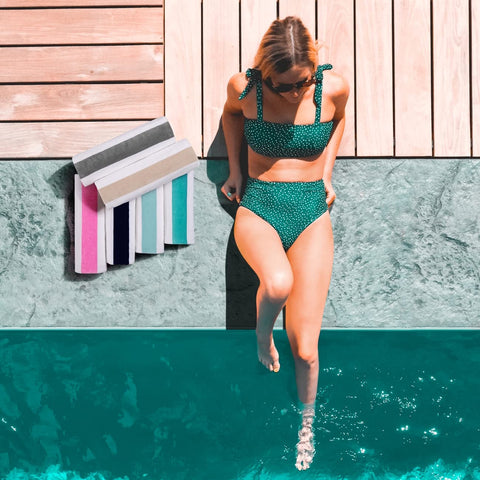 LULUHOME fade-resistant cabana stripe towel remains vibrant after washes