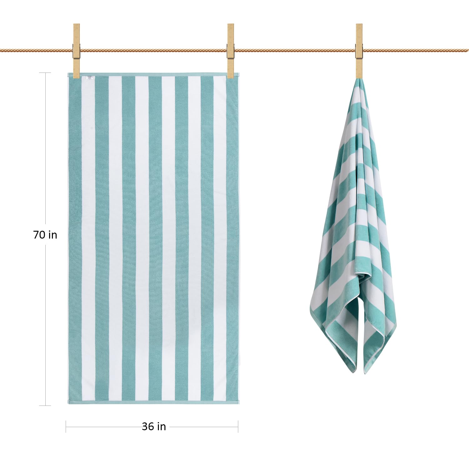 LULUHOME fade-resistant cabana striped towel keeps colors vibrant after washes.