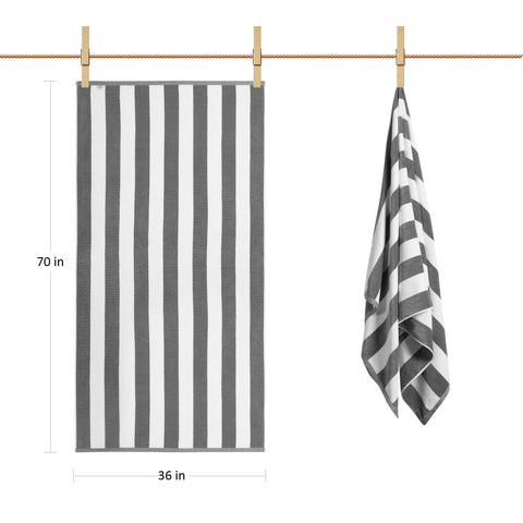 LULUHOME fade-resistant striped towel, keeps color after multiple washes.