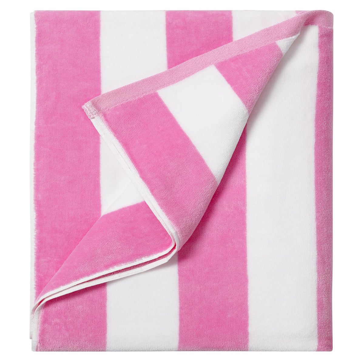 LULUHOME pink striped oversized beach towel dries quickly after sunbathing