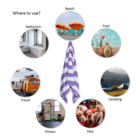 LULUHOME machine-washable beach towel for easy care