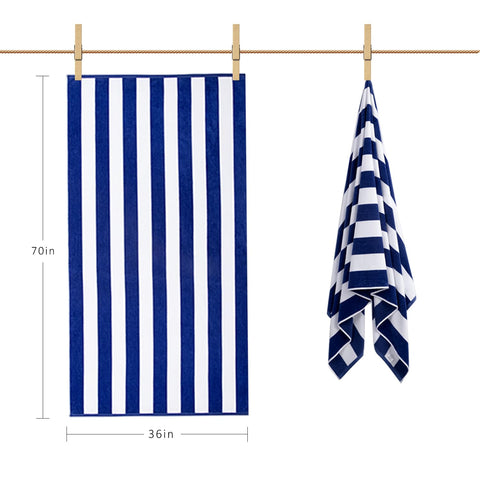 LULUHOME oversized cabana striped towel for home use